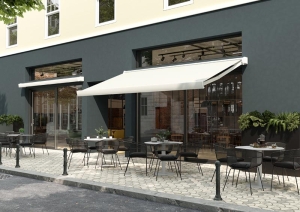 Epica Lite Folding Awning shopfront